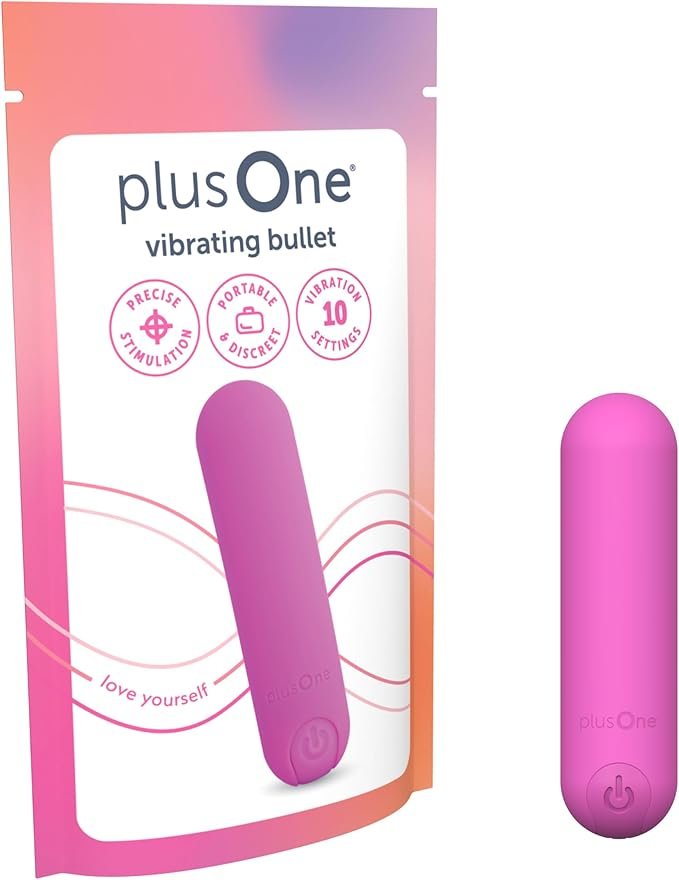 plusOne Bullet Vibrator for Women - Silicone Mini Vibrator, Pink Mini